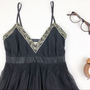Banana Republic Black Gold Bohemian Dress